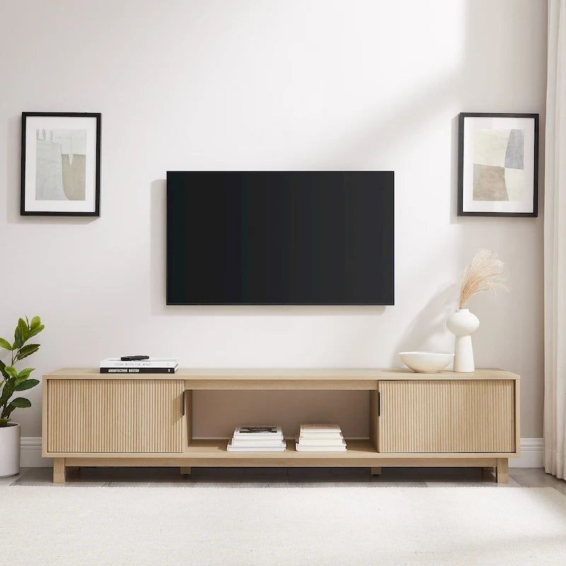 Meuble TV cannelé de 70 pouces