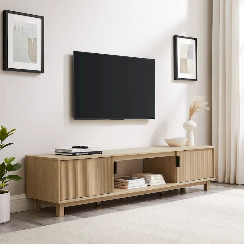 Meuble TV cannelé de 70 pouces