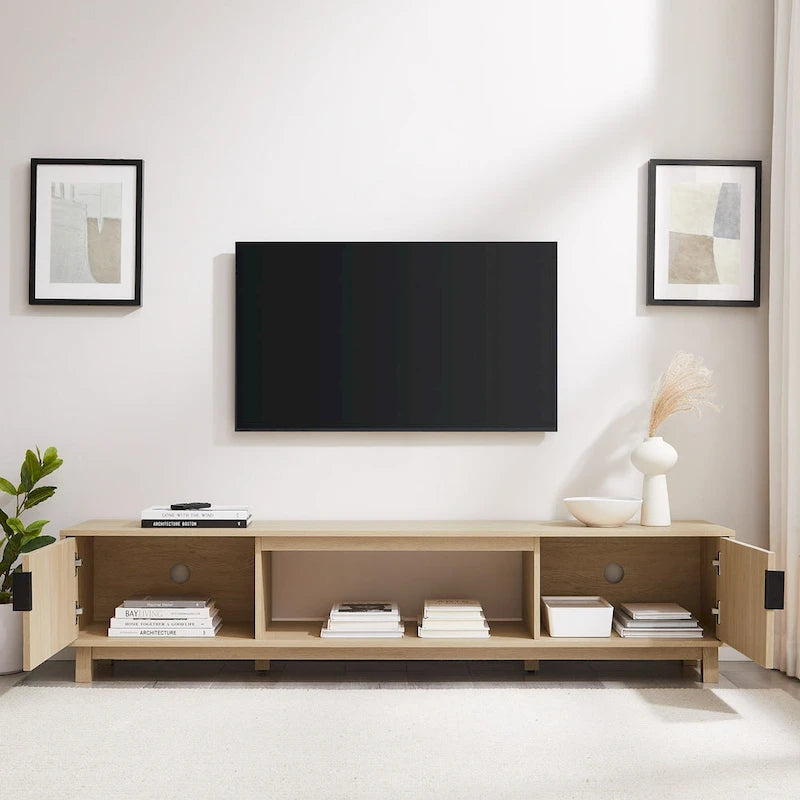 Meuble TV cannelé de 70 pouces