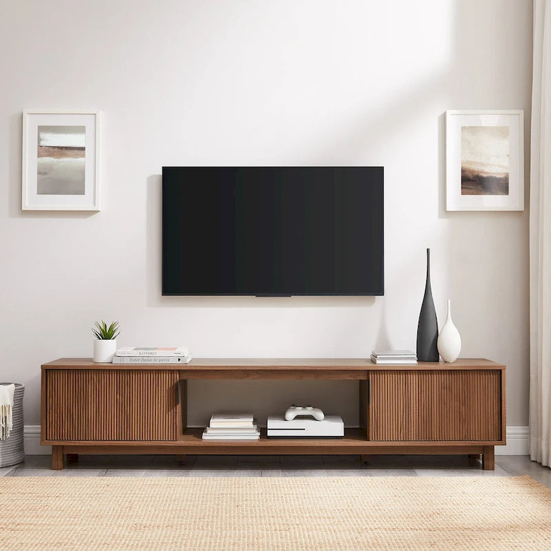 Meuble TV cannelé de 70 pouces