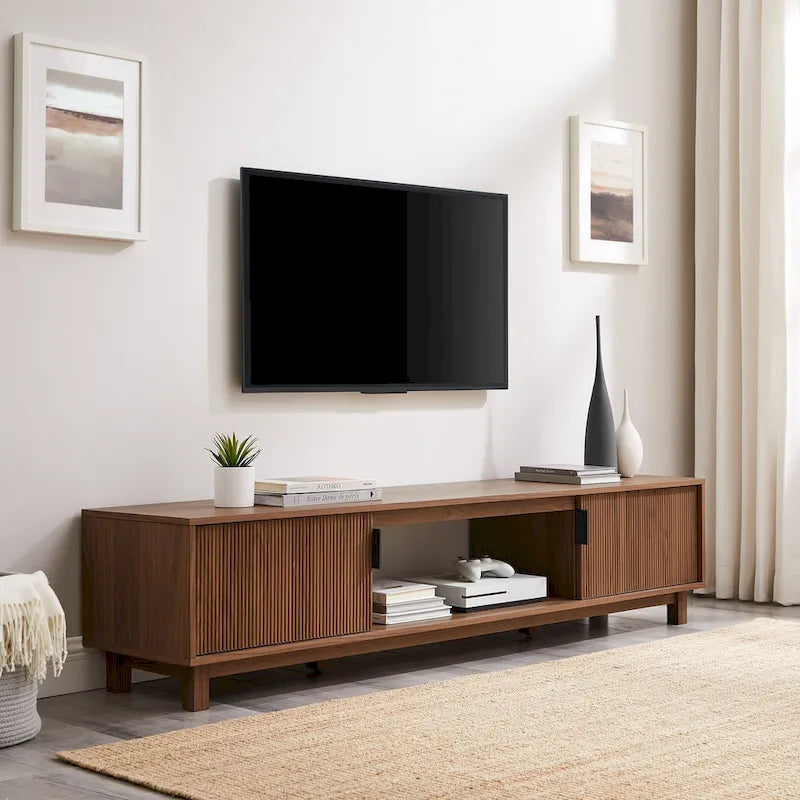 Meuble TV cannelé de 70 pouces