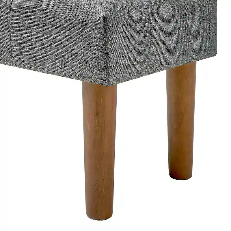 Lot de 2 petits repose-pieds ottoman, repose-pieds ottoman en lin avec pieds, repose-pieds rembourré rectangulaire