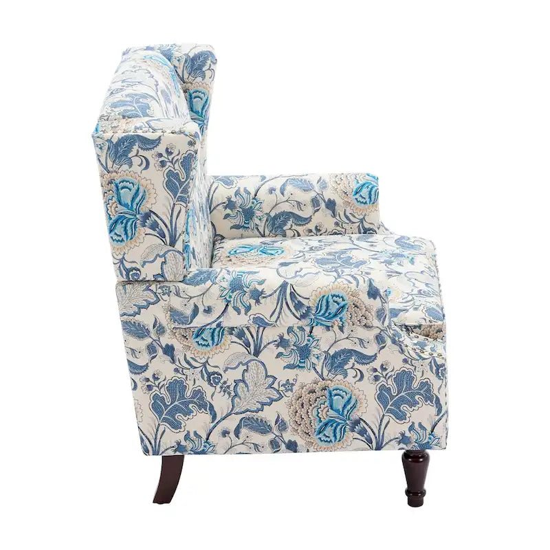 Ensemble de 2 fauteuils d'appoint rembourrés à motifs pour salon