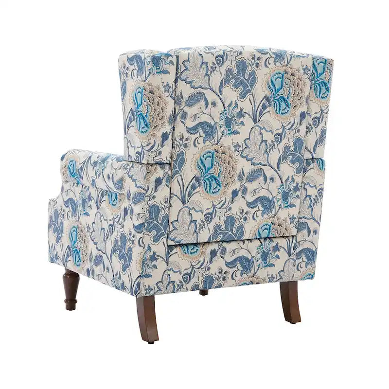 Ensemble de 2 fauteuils d'appoint rembourrés à motifs pour salon