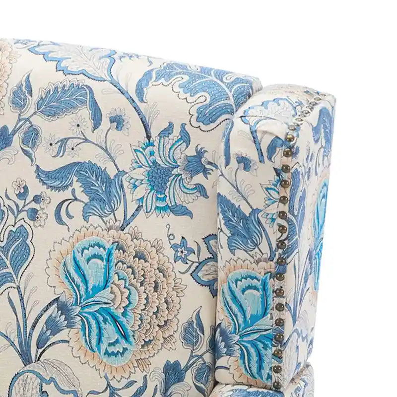 Ensemble de 2 fauteuils d'appoint rembourrés à motifs pour salon
