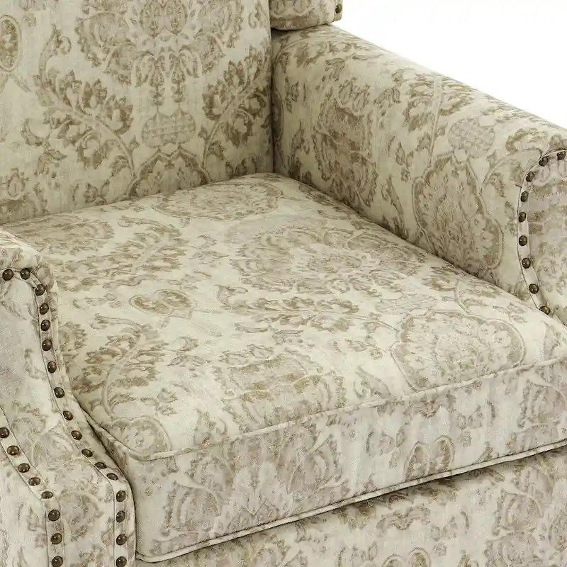 Ensemble de 2 fauteuils d'appoint rembourrés à motifs pour salon