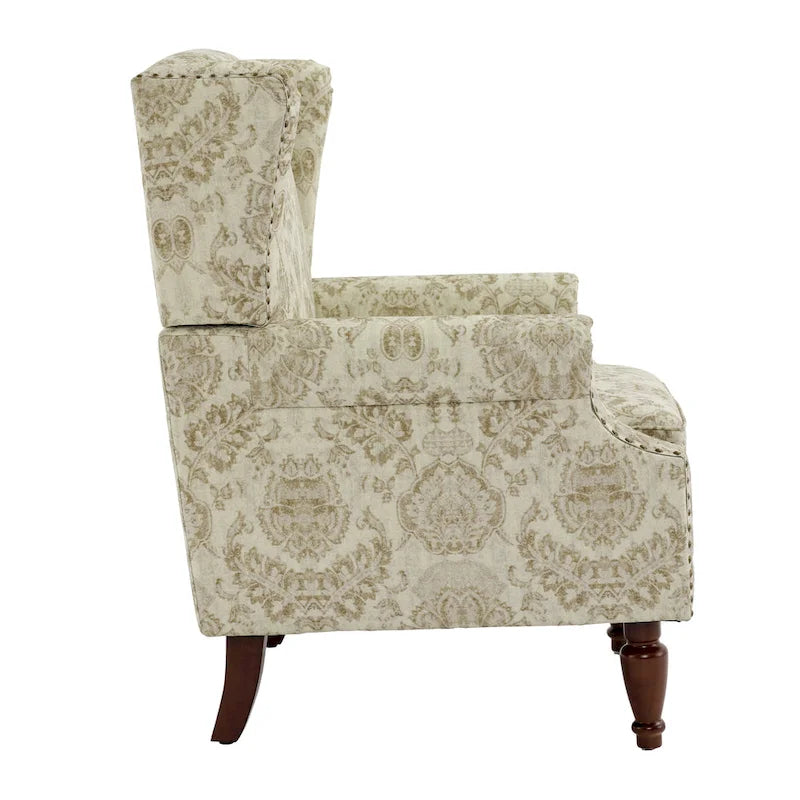 Ensemble de 2 fauteuils d'appoint rembourrés à motifs pour salon