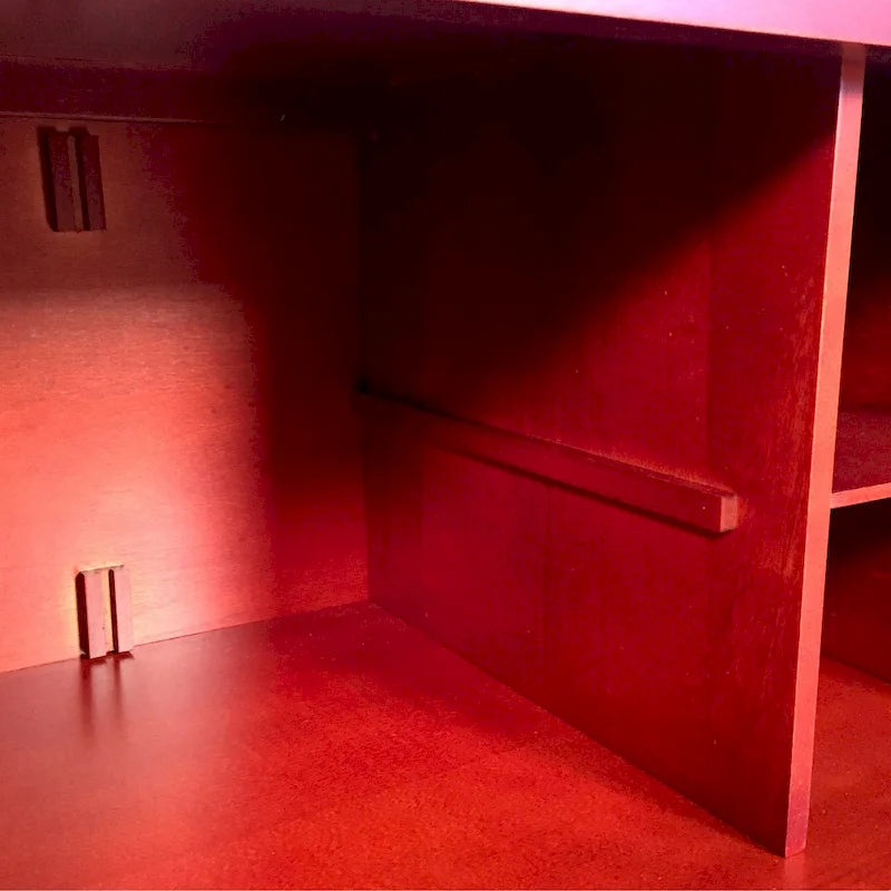 Banc d'entrée en bois massif avec 8 compartiments à chaussures Acajou