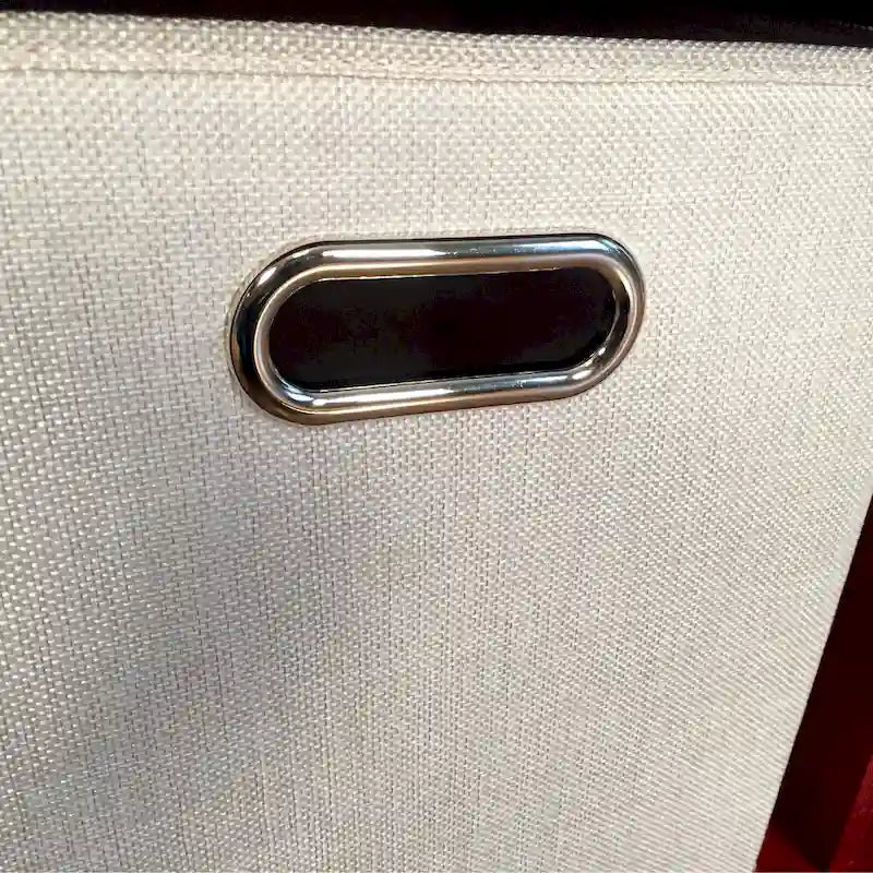 Banc d'entrée en bois massif avec 8 compartiments à chaussures Acajou