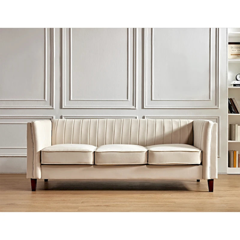 Canapé Design Carré Capitonnage Linéaire