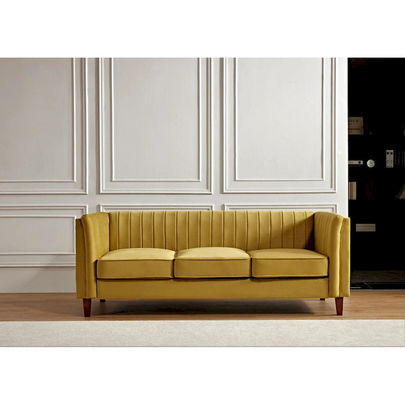 Canapé Design Carré Capitonnage Linéaire