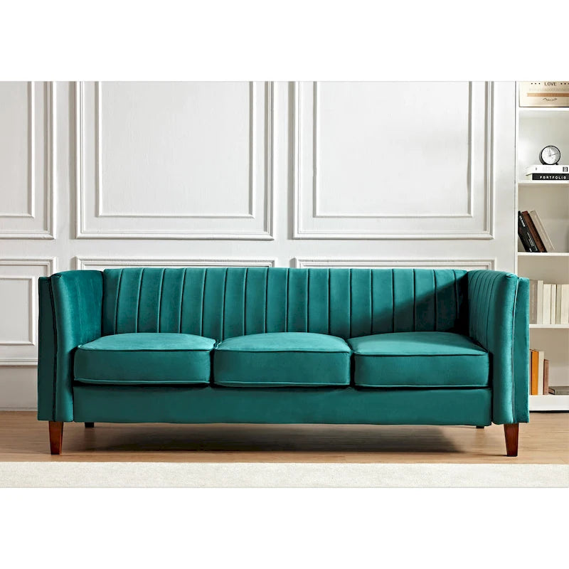 Canapé Design Carré Capitonnage Linéaire