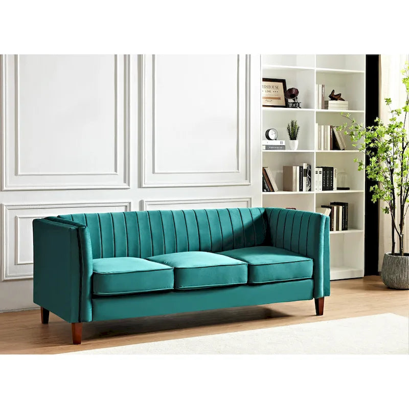 Canapé Design Carré Capitonnage Linéaire