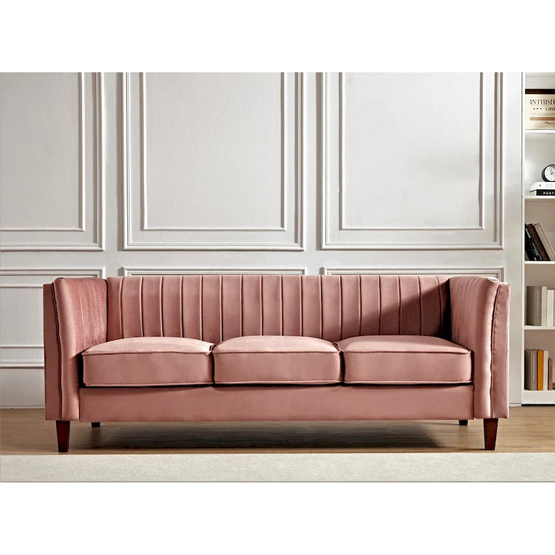 Canapé Design Carré Capitonnage Linéaire