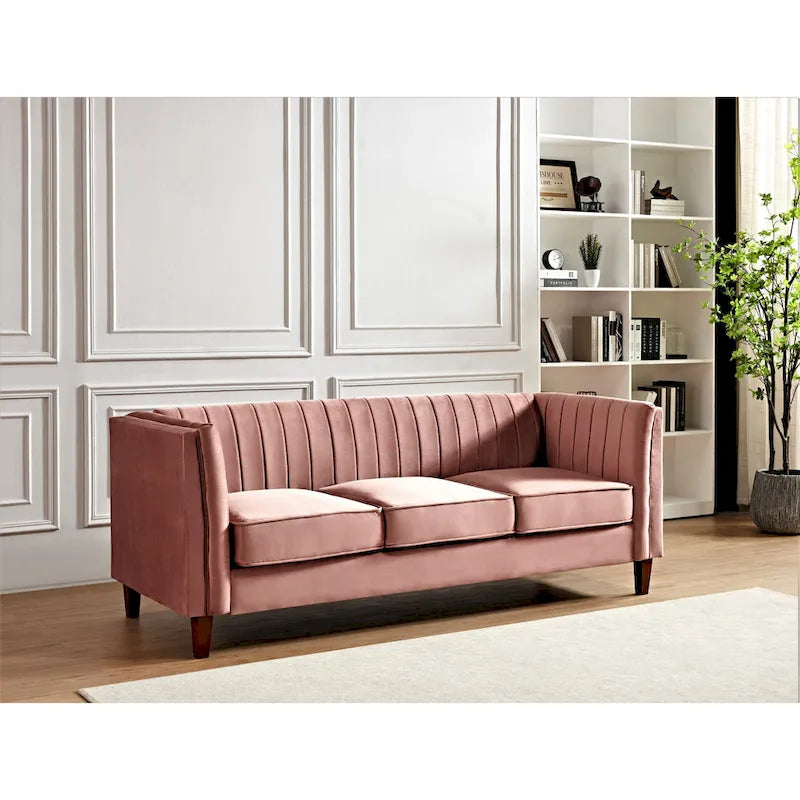 Canapé Design Carré Capitonnage Linéaire