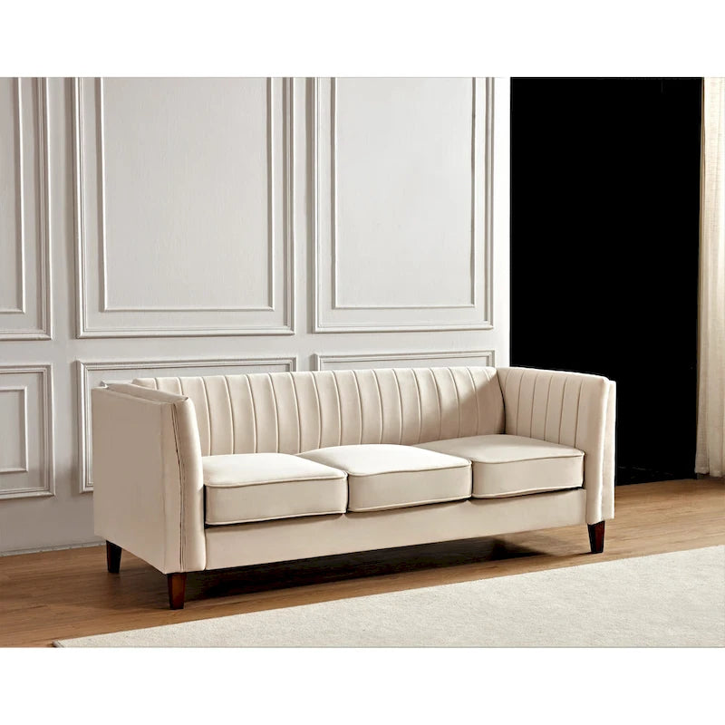 Canapé Design Carré Capitonnage Linéaire