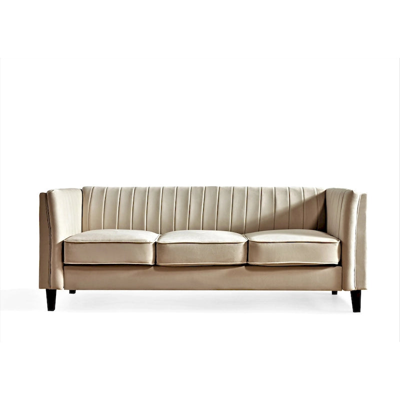 Canapé Design Carré Capitonnage Linéaire