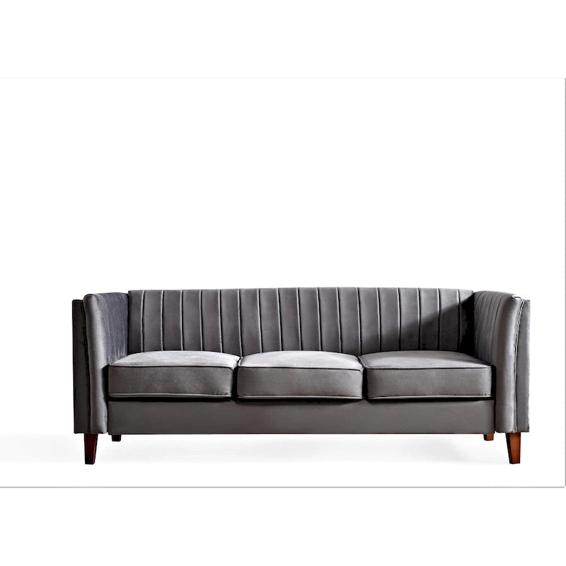 Canapé Design Carré Capitonnage Linéaire
