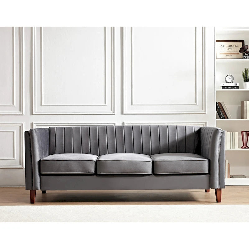 Canapé Design Carré Capitonnage Linéaire