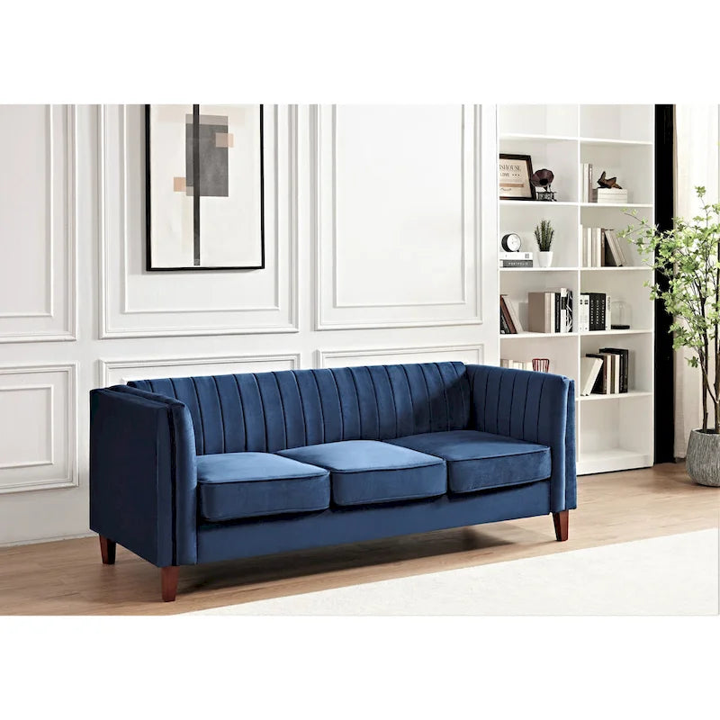 Canapé Design Carré Capitonnage Linéaire