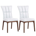 Chaise d'appoint capitonnée moderne avec cadre en bois massif, lot de 2