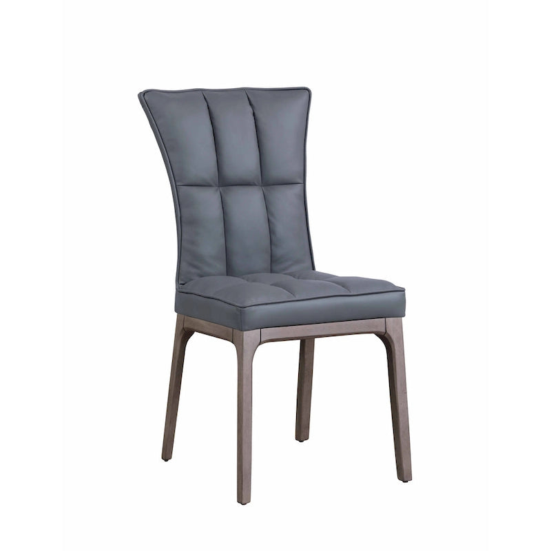 Chaise d'appoint capitonnée moderne avec cadre en bois massif, lot de 2