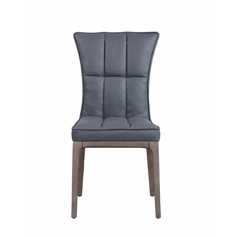 Chaise d'appoint capitonnée moderne avec cadre en bois massif, lot de 2