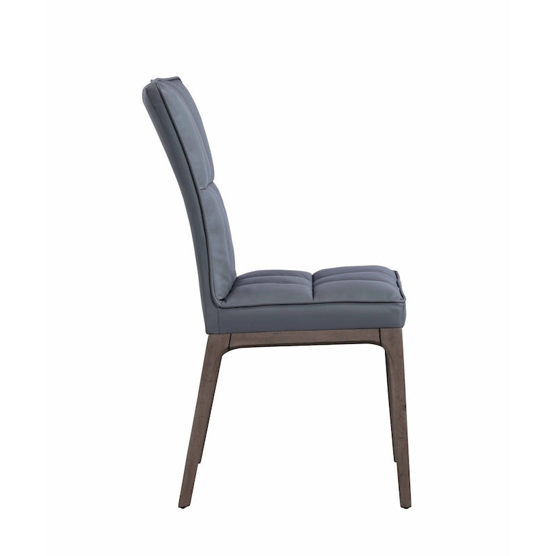 Chaise d'appoint capitonnée moderne avec cadre en bois massif, lot de 2