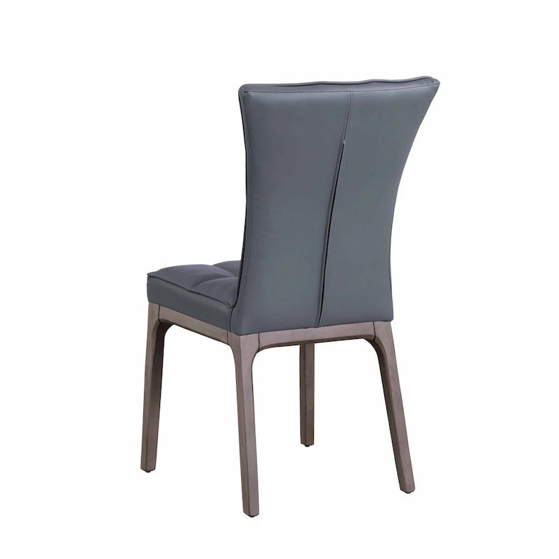 Chaise d'appoint capitonnée moderne avec cadre en bois massif, lot de 2