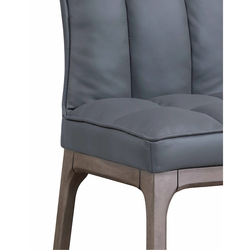 Chaise d'appoint capitonnée moderne avec cadre en bois massif, lot de 2