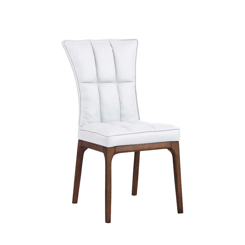 Chaise d'appoint capitonnée moderne avec cadre en bois massif, lot de 2