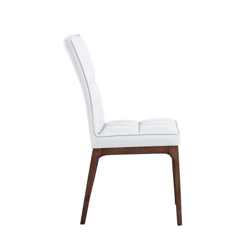Chaise d'appoint capitonnée moderne avec cadre en bois massif, lot de 2