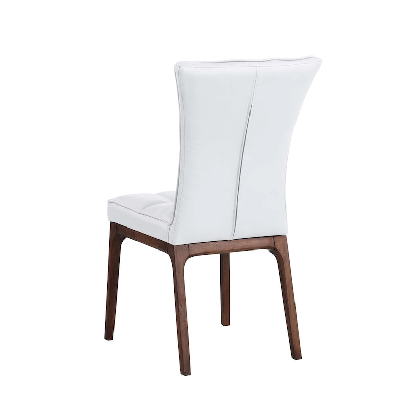 Chaise d'appoint capitonnée moderne avec cadre en bois massif, lot de 2
