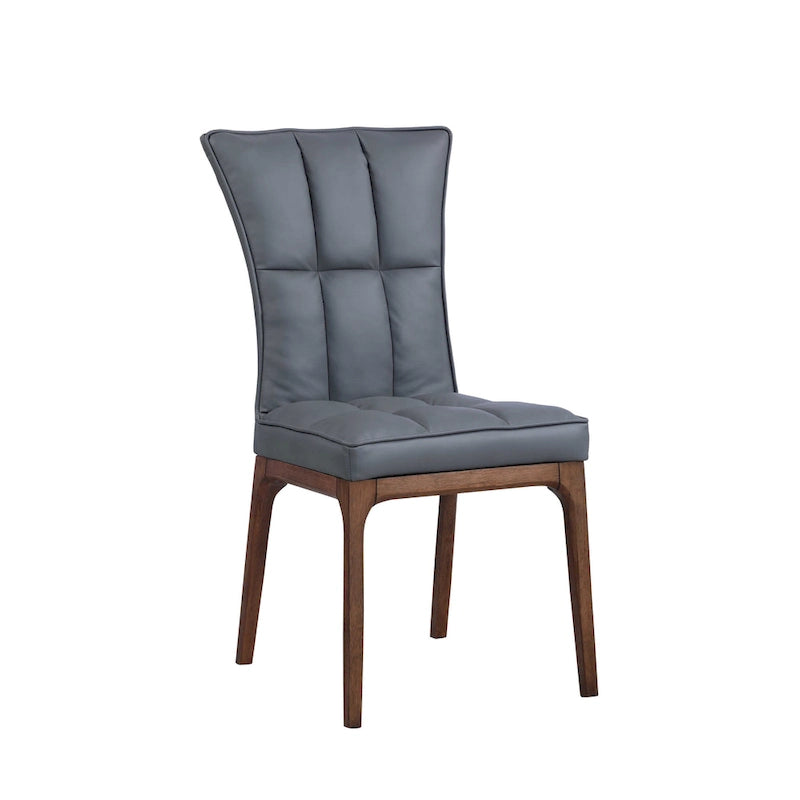 Chaise d'appoint capitonnée moderne avec cadre en bois massif, lot de 2