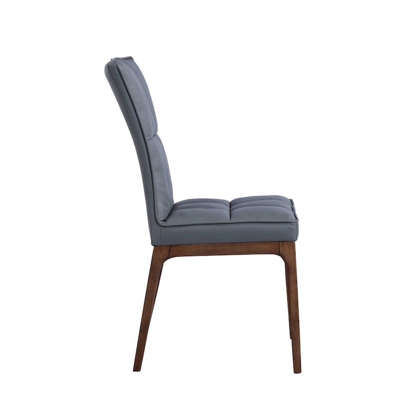 Chaise d'appoint capitonnée moderne avec cadre en bois massif, lot de 2