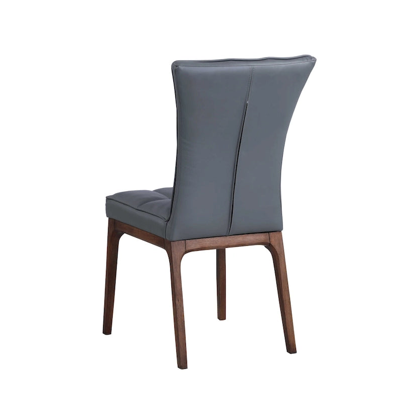 Chaise d'appoint capitonnée moderne avec cadre en bois massif, lot de 2