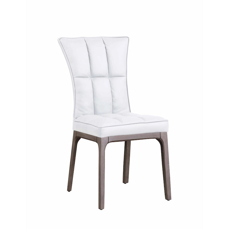 Chaise d'appoint capitonnée moderne avec cadre en bois massif, lot de 2