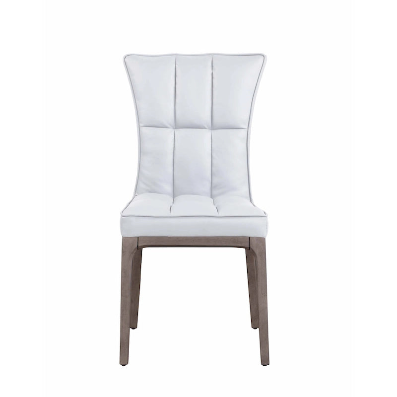 Chaise d'appoint capitonnée moderne avec cadre en bois massif, lot de 2