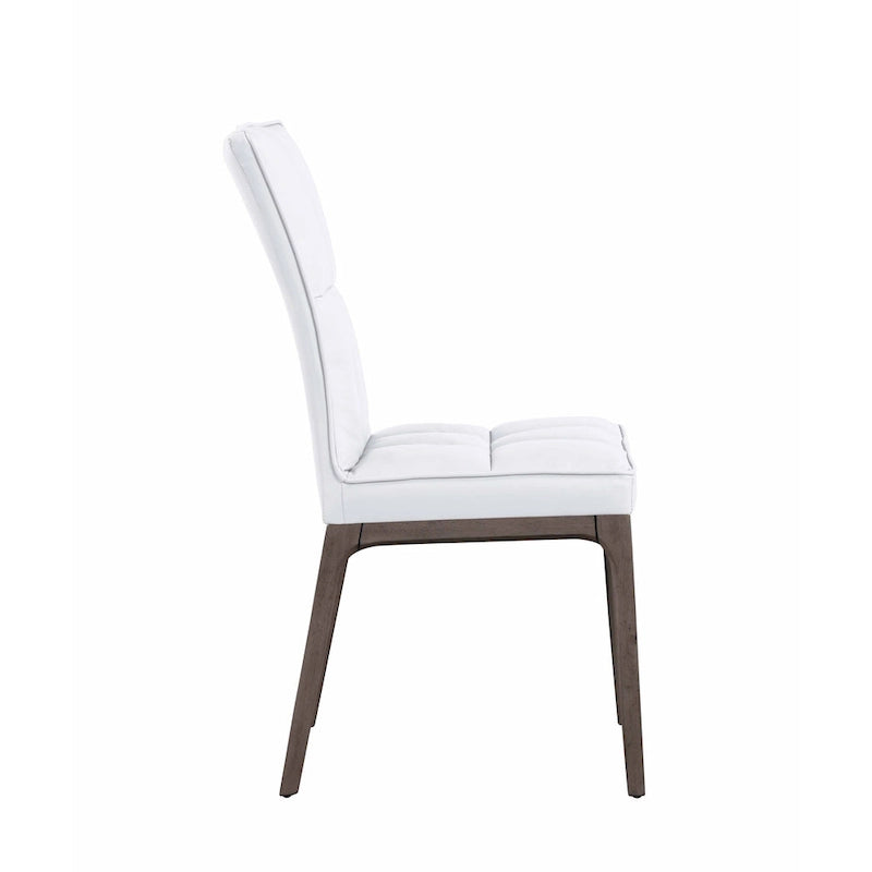 Chaise d'appoint capitonnée moderne avec cadre en bois massif, lot de 2