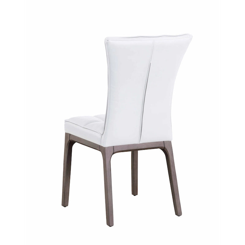 Chaise d'appoint capitonnée moderne avec cadre en bois massif, lot de 2
