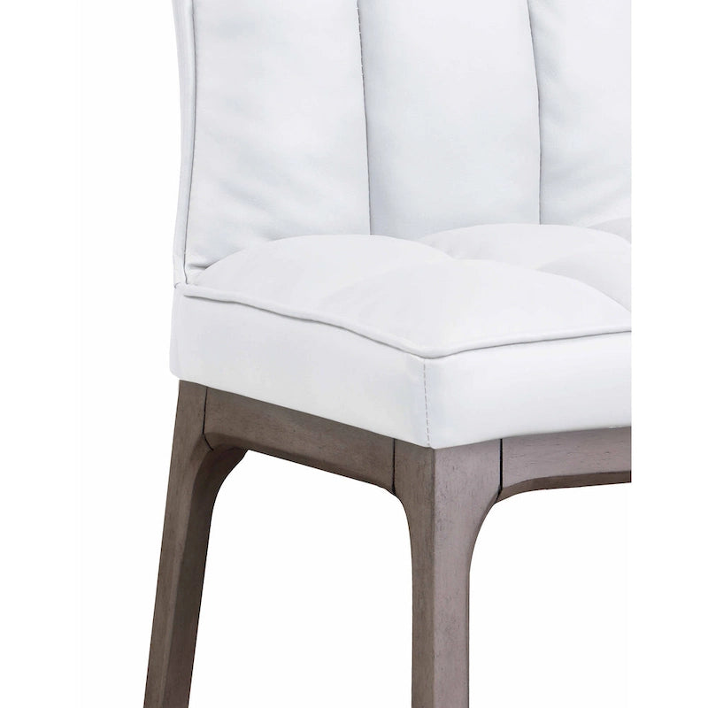 Chaise d'appoint capitonnée moderne avec cadre en bois massif, lot de 2