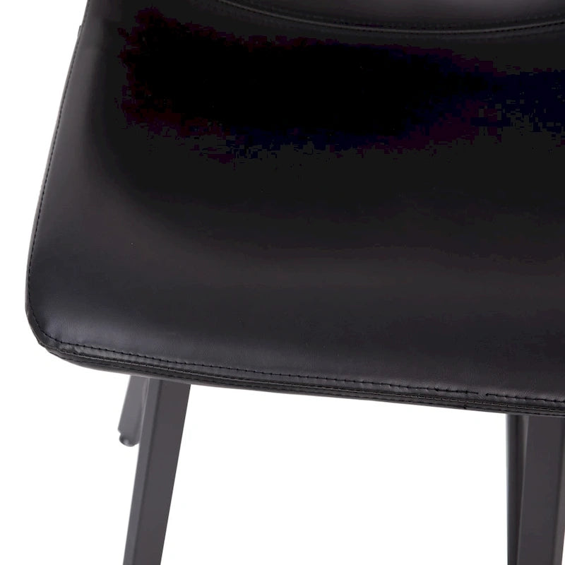 Lot de 2 tabourets de comptoir en métal rembourrés sans accoudoirs