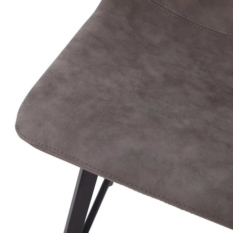 Lot de 2 tabourets de comptoir en métal rembourrés sans accoudoirs