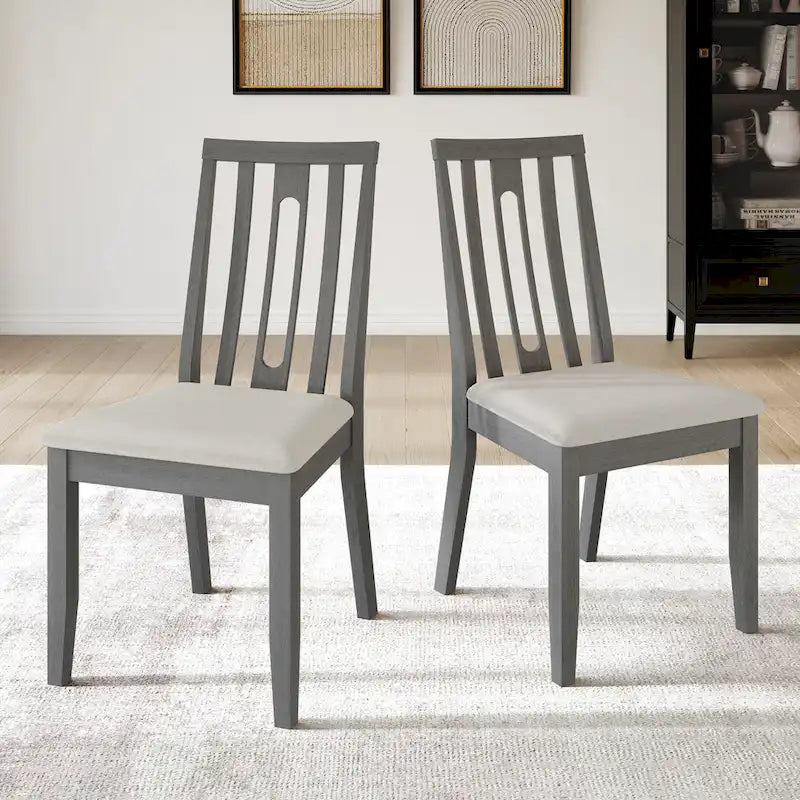 Chaises de salle à manger contemporaines en bois (lot de 2) - S.O.