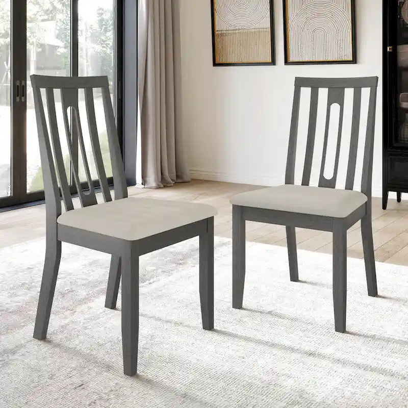 Chaises de salle à manger contemporaines en bois (lot de 2) - S.O.