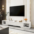 Meuble TV extensible avec rangement, console multimédia, centre de divertissement moderne