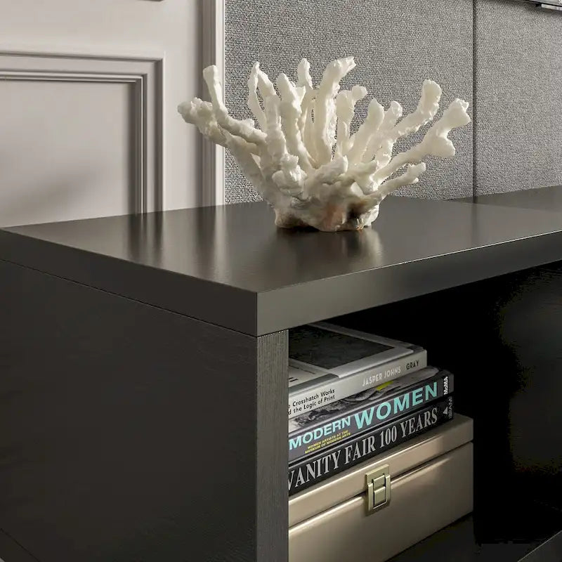 Meuble TV extensible avec rangement, console multimédia, centre de divertissement moderne