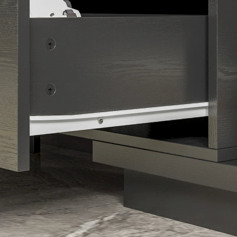 Meuble TV extensible avec rangement, console multimédia, centre de divertissement moderne