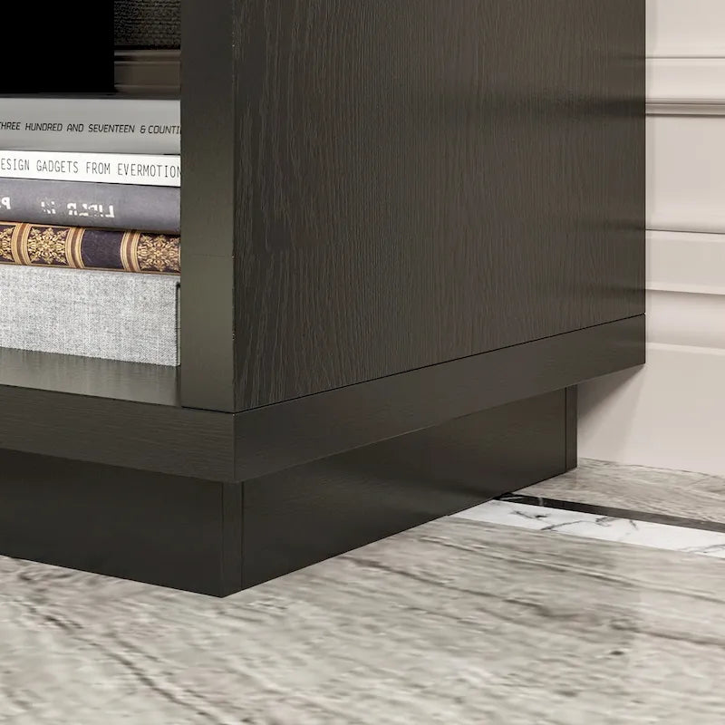 Meuble TV extensible avec rangement, console multimédia, centre de divertissement moderne