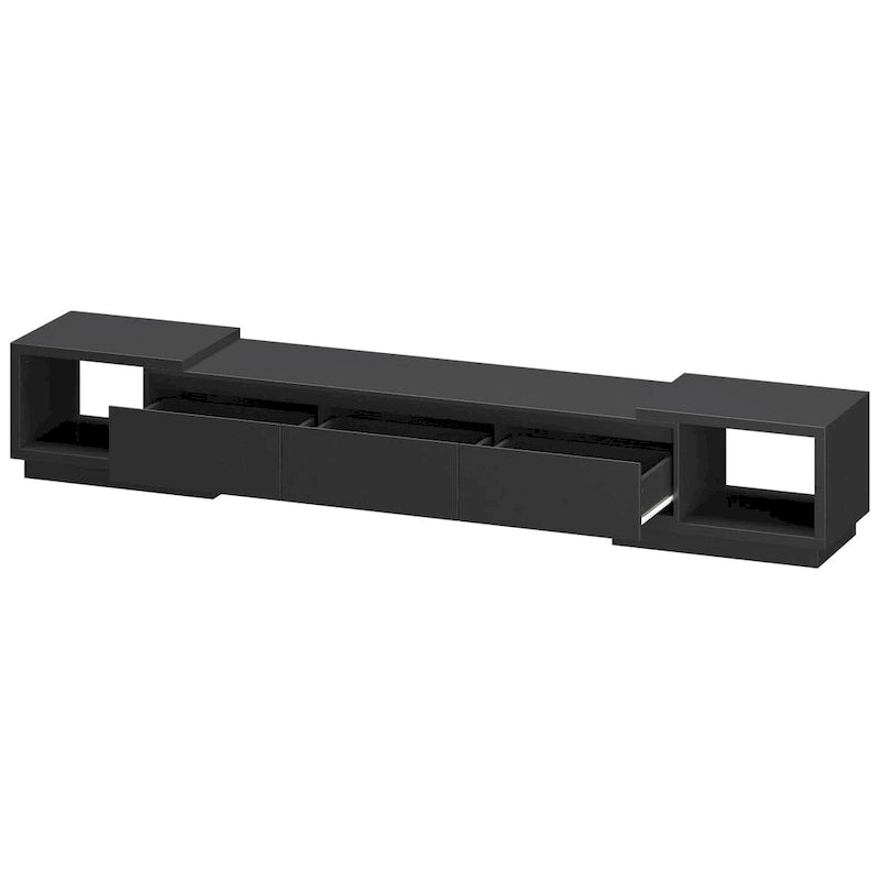 Meuble TV extensible avec rangement, console multimédia, centre de divertissement moderne